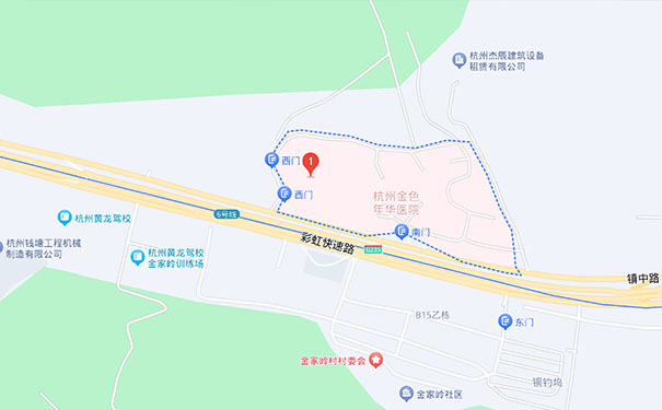 杭州金色年华医院地理位置